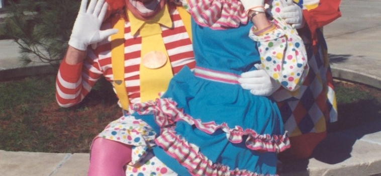 Clown on lap